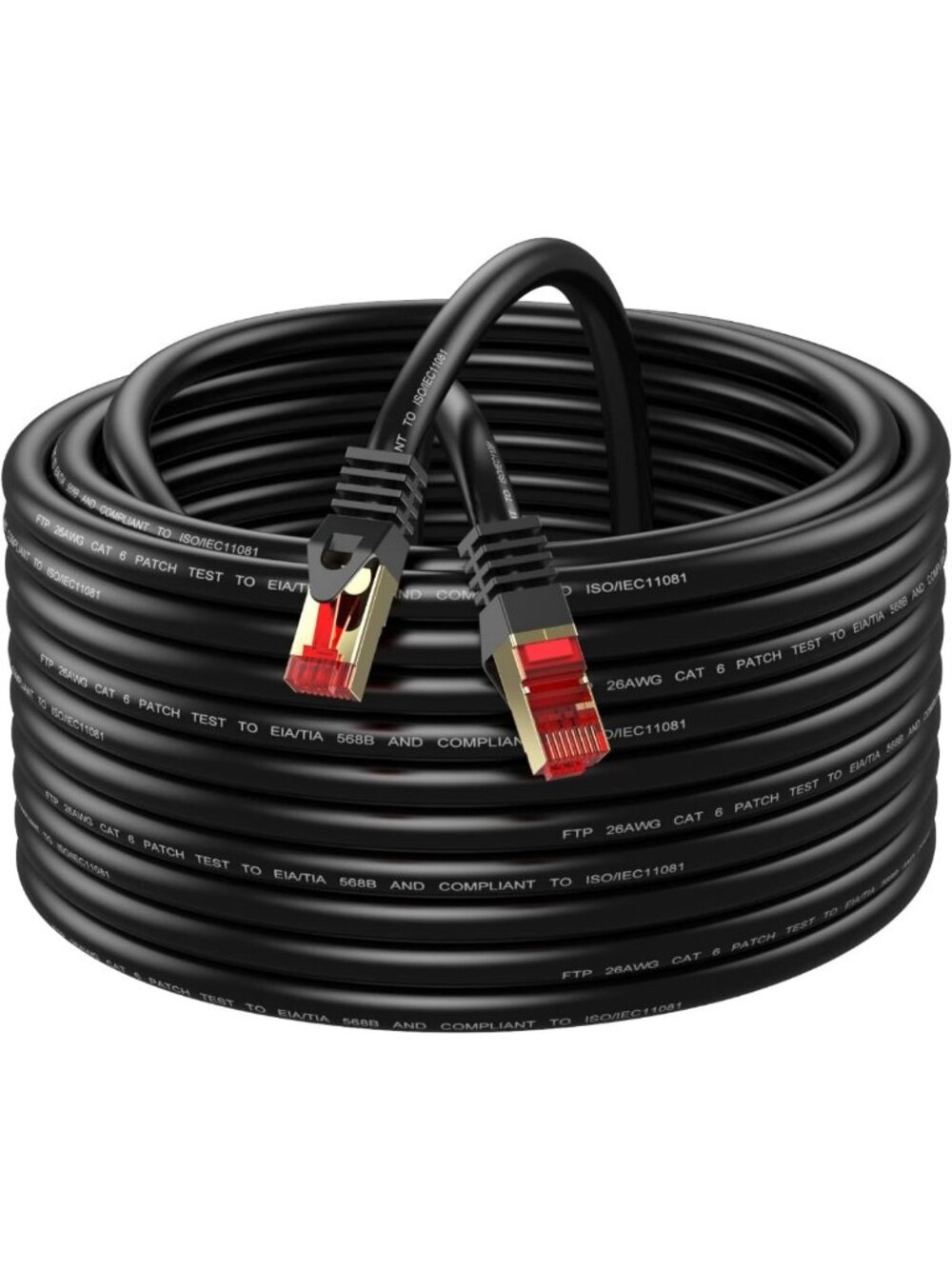 150ft Outdoor Ethernet Cable - UV Resistant, Waterproof, Shielded for Gaming
